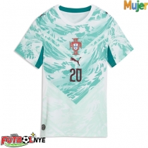 Camiseta Portugal Joao Cancelo #20 Visitante Equipación para mujer Mundial 2026 manga corta